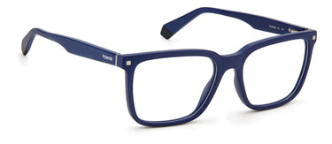 Premium Men Polaroid Eyeglasses: PLD D436 - Matte Blue(2) - SpecSMART Eye Clinic (Diagonal View)